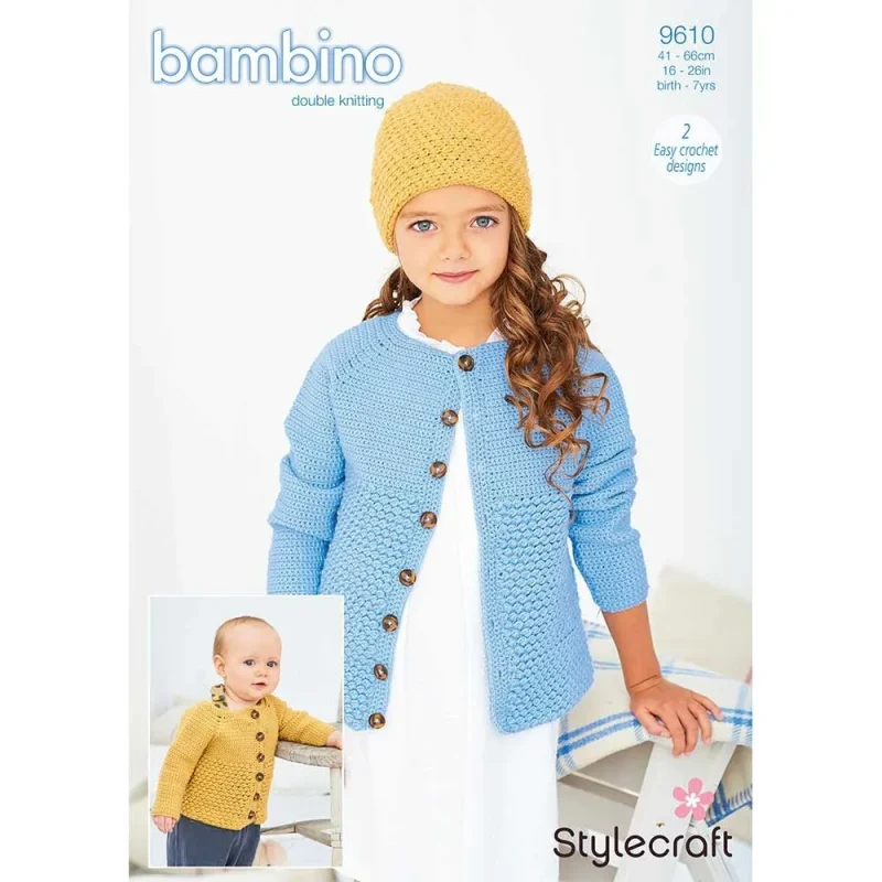 crochet cardigan hat pattern bambino dk digital edition