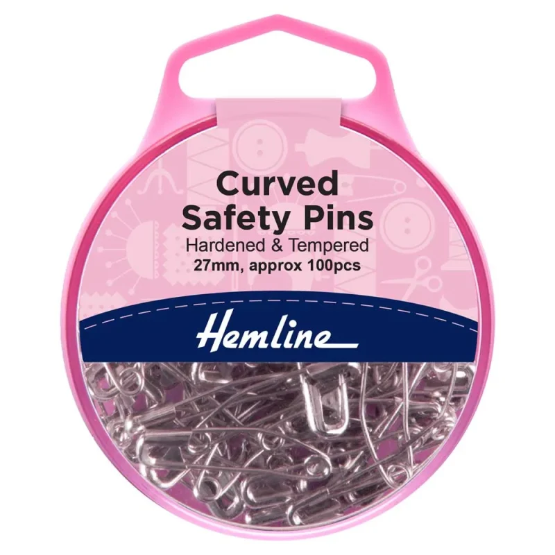 curved hemline safety pins secure