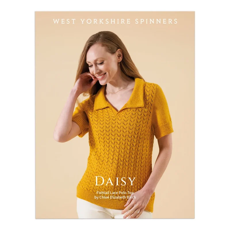 daisy fishtail lace polo top in exquisite 4ply yarn digital pattern dbp0274