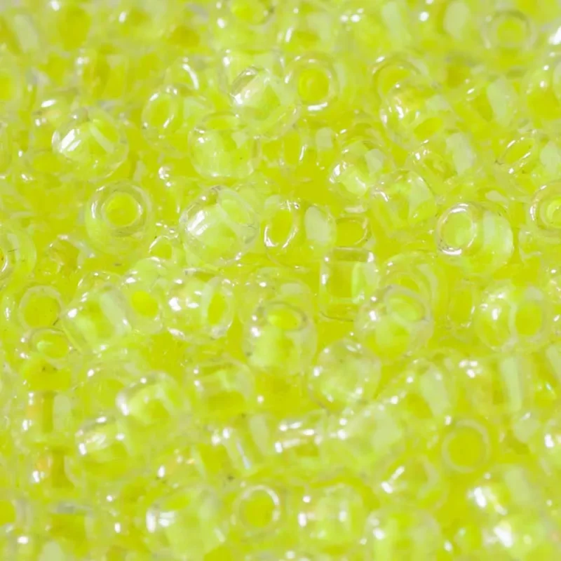 debbie abrahams size 6 neon yellow seed bead 239