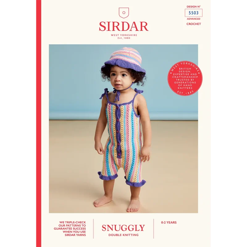 digital deckchair playsuit pattern sirdar snuggly dk 5503