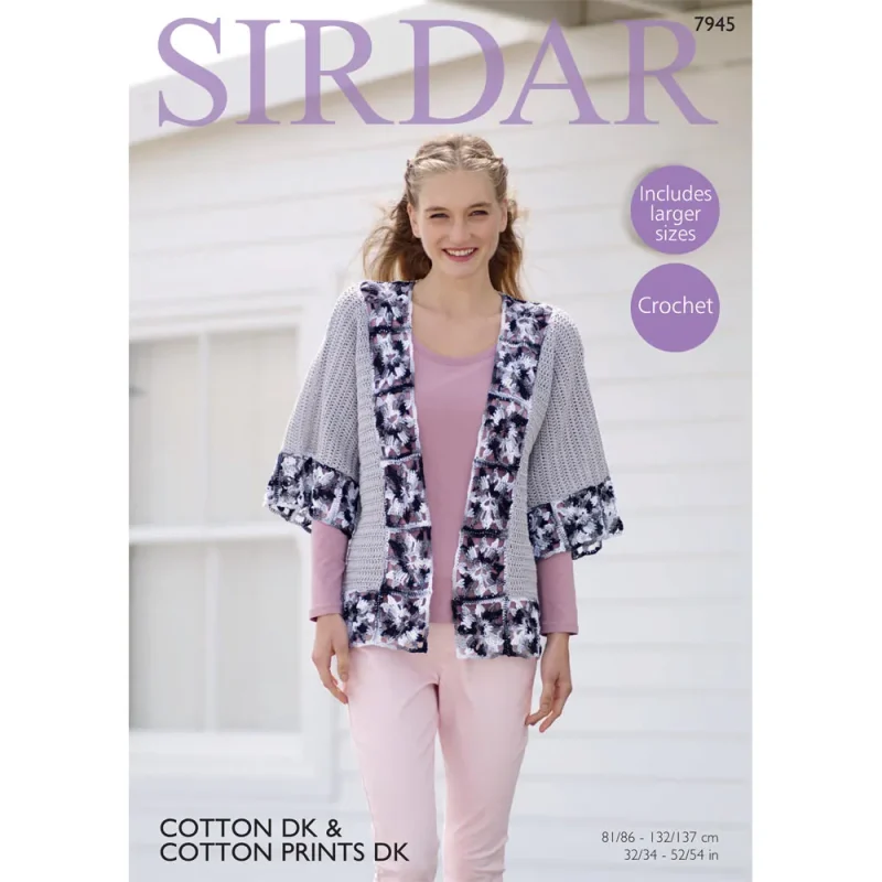 digital kimono patterns in sirdar cotton dk prints dk