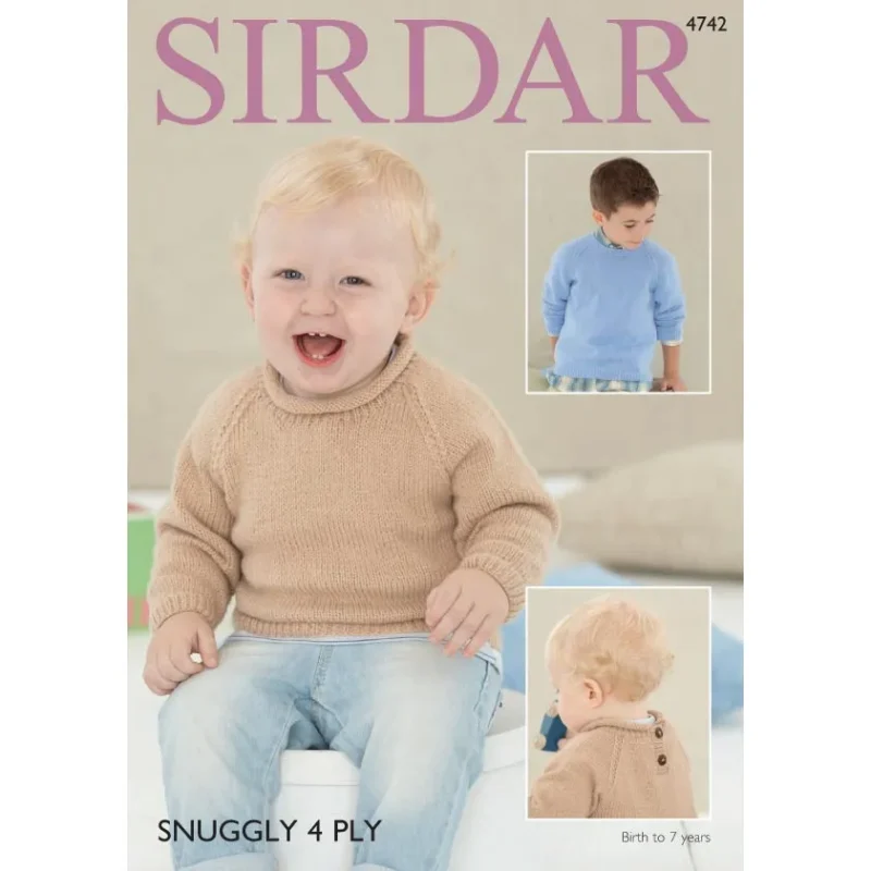 digital round neck sirdar snuggly 4ply sweater pattern