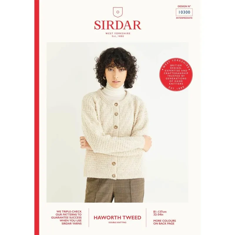 digital sirdar haworth tweed cardigan pattern dk 10300