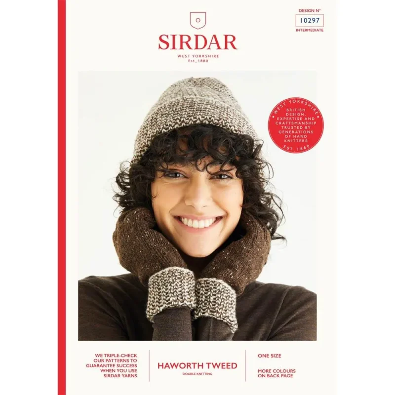 digital sirdar haworth tweed dk hat gloves 10297 knitting pattern