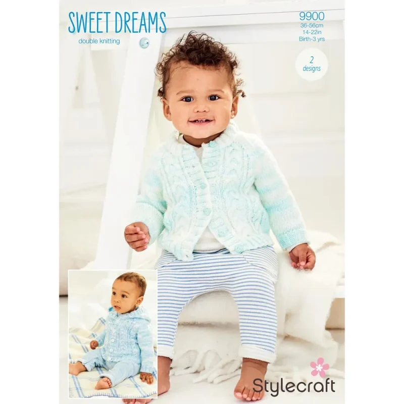 digital stylecraft sweet dreams dk cardigans pattern 9900