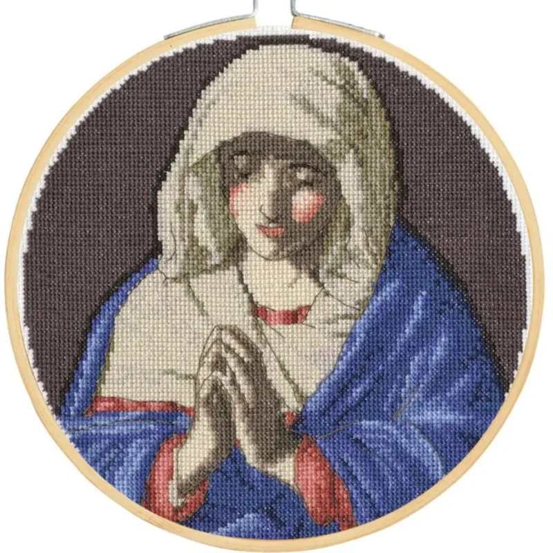 dmc national gallery virgin in prayer cross stitch kit