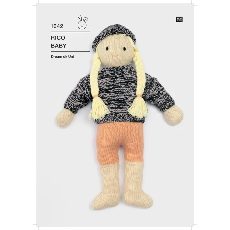 dolls knit sweater hat in rico dream dk uni digital pattern 1042