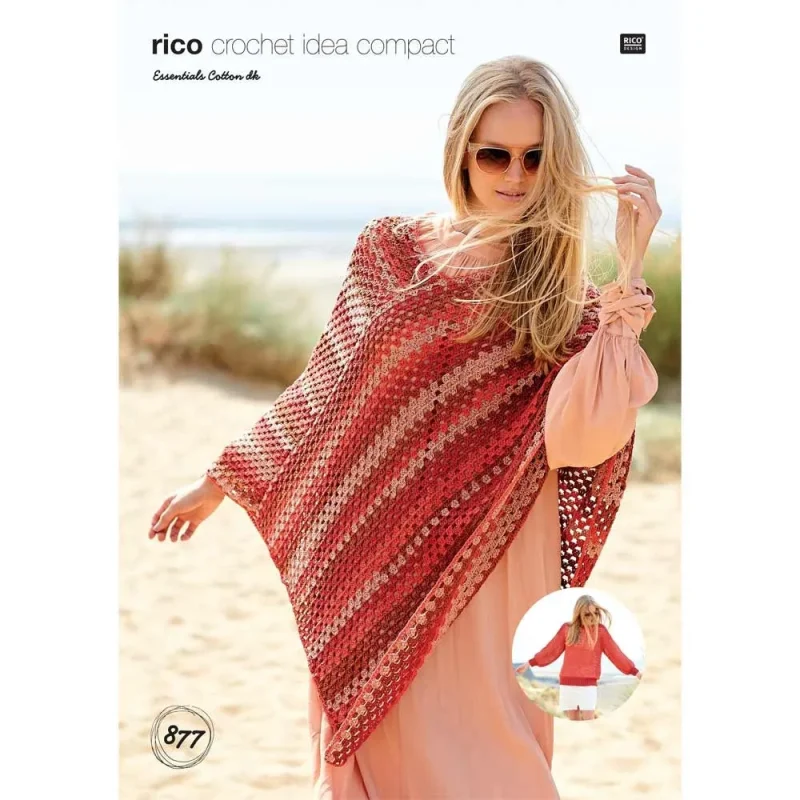 eco friendly cotton sweater poncho digital pattern