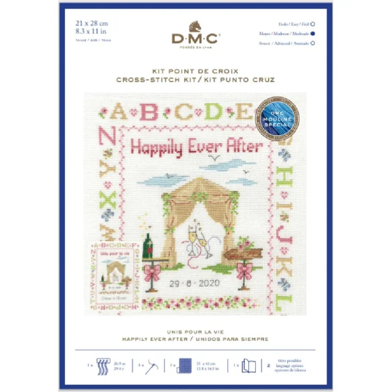 elegant cross stitch kit happily ever after