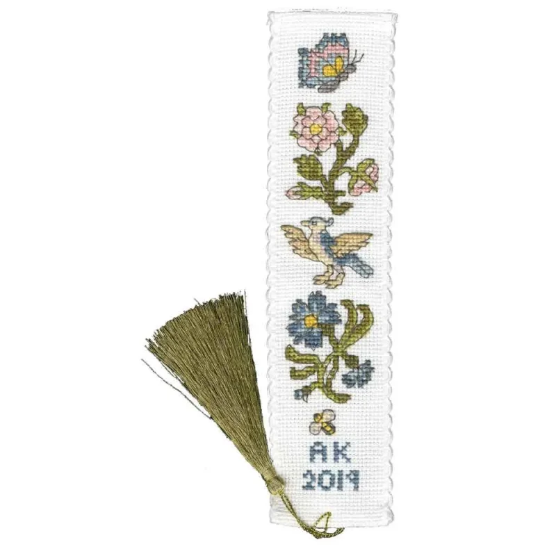 elegant rose cornflower bookmark