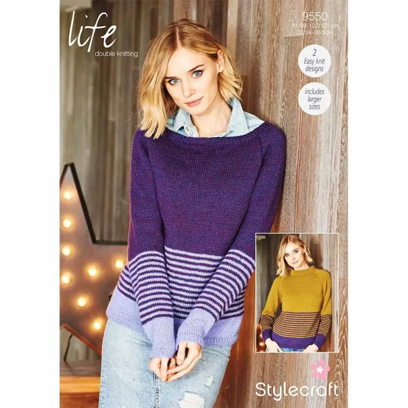 elegant stylecraft life dk sweaters