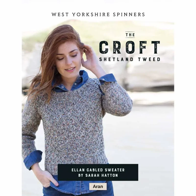 ellen sweater west yorkshire spinners the croft tweed aran digital knitting pattern dpb0054