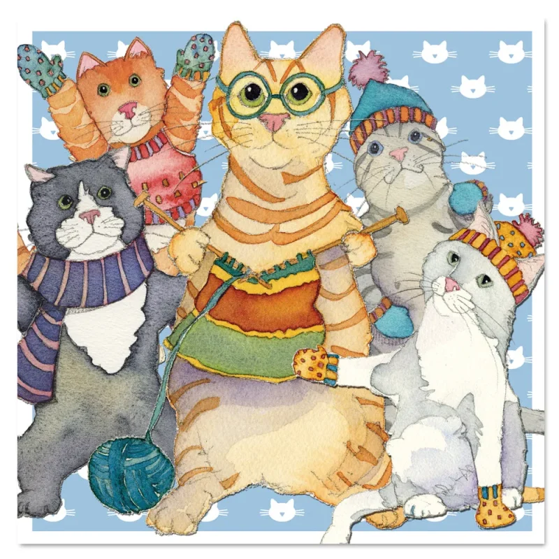 emma ball all the kittens greeting card