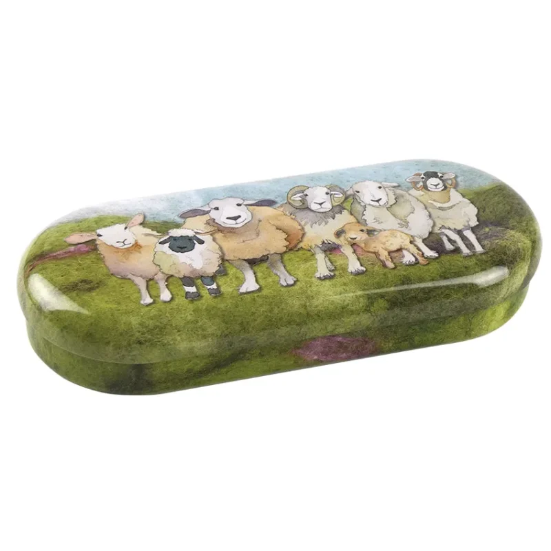 emma ball felted sheep ii glasses case