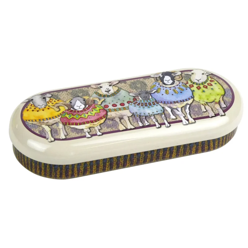 emma ball glasses case sheep in sweaters design