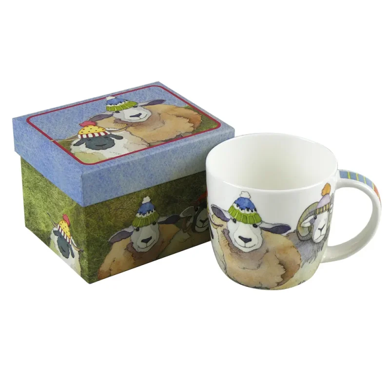 emma ball happy sheep bone china mug gift