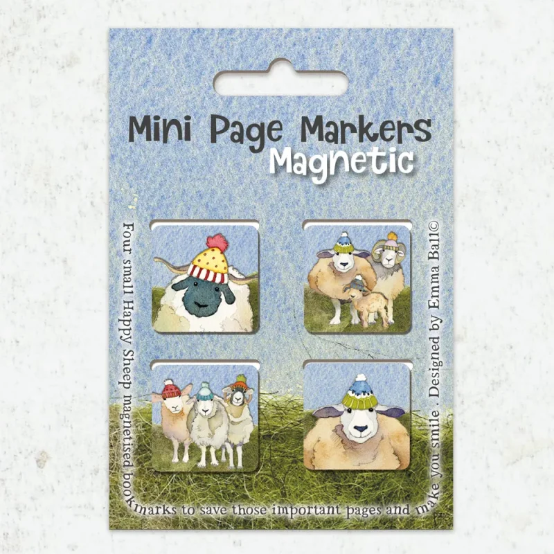 emma ball happy sheep mini page markers