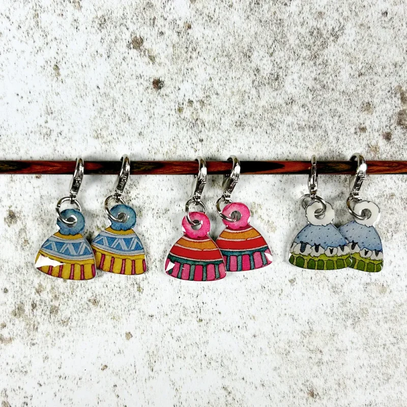 emma ball hat crochet stitch markers set