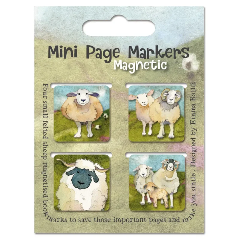 emma ball mini sheep felt page markers