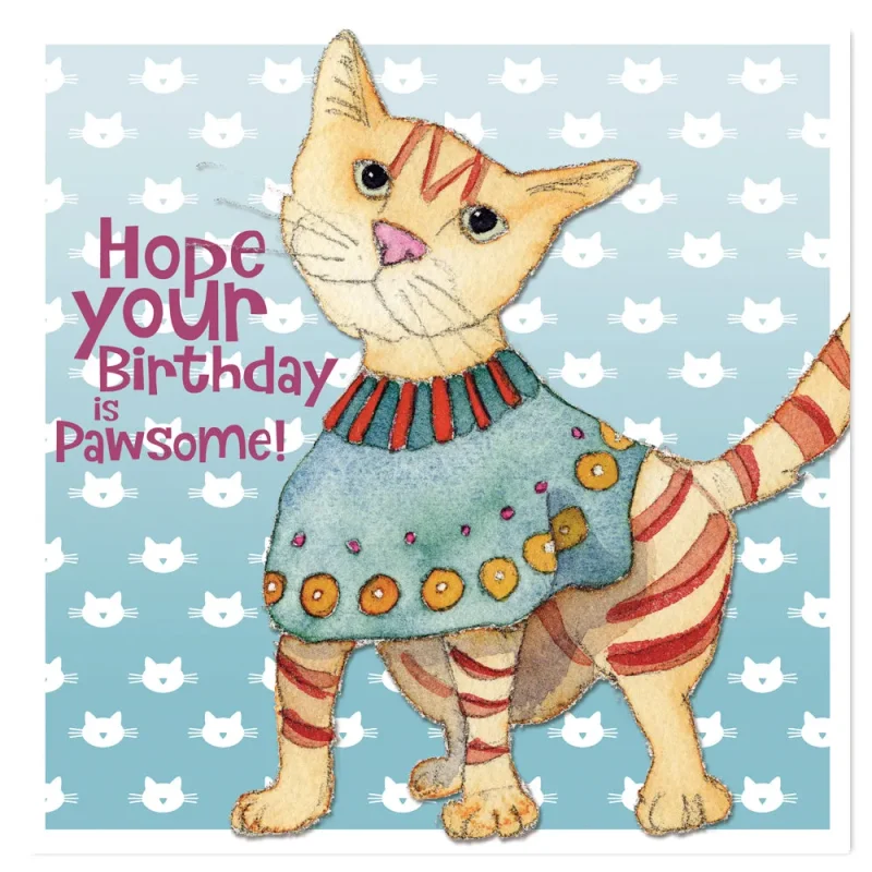 emma ball pawsome birthday greetings card