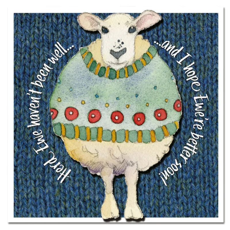 emma ball sheep feeling better soon card