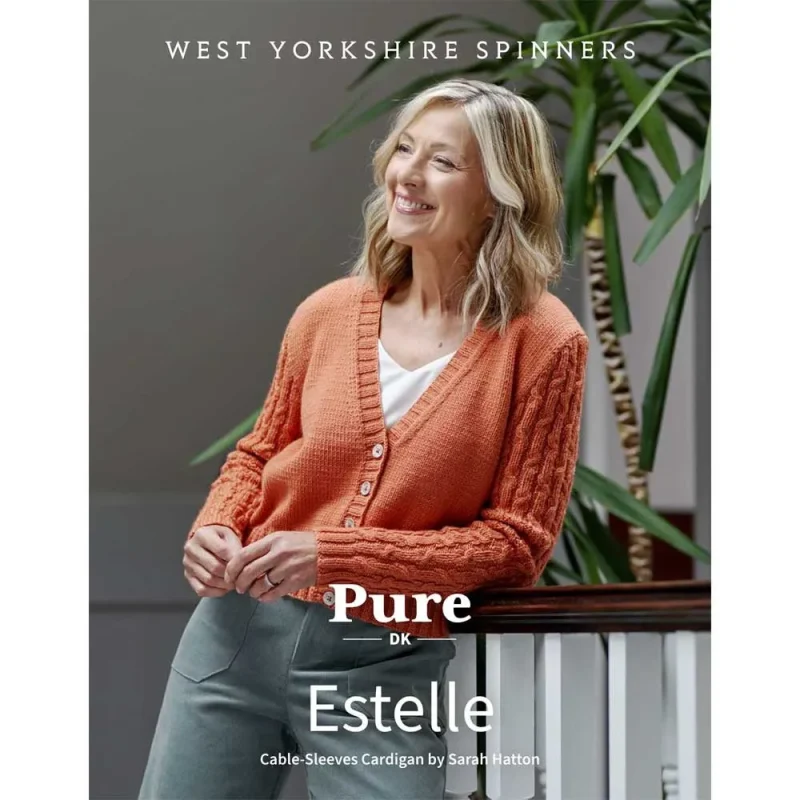 estelle cable sleeved cardigan yorkshire spinners dk yarn pattern