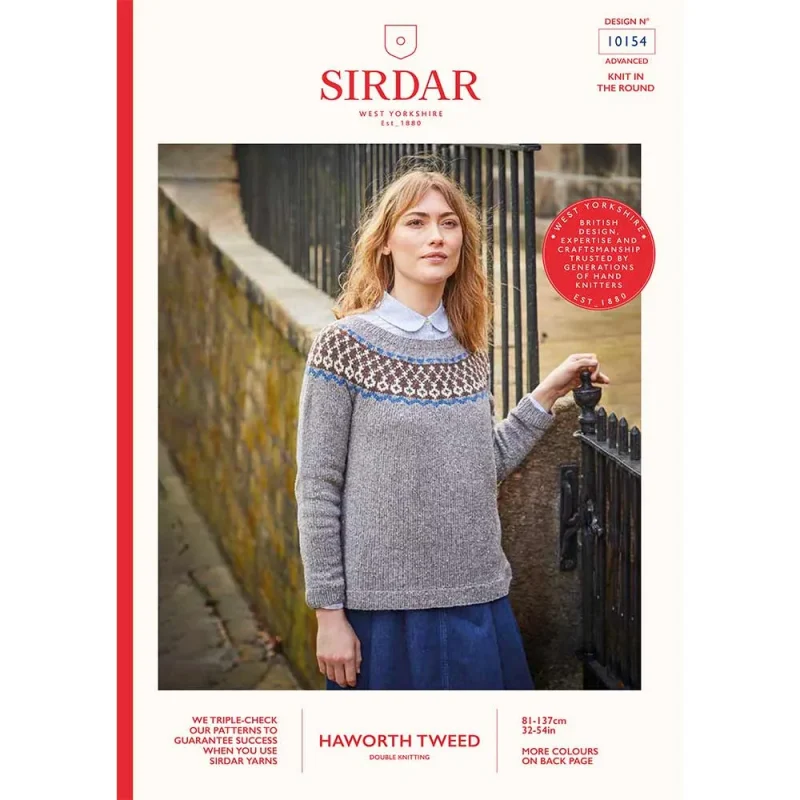 fair isle sweater sirdar haworth tweed digital pattern 10154