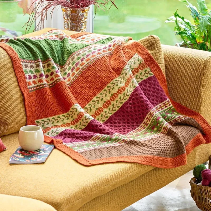 forager blanket knit along kit west yorkshire spinners croft dk by chloe elizabeth birch