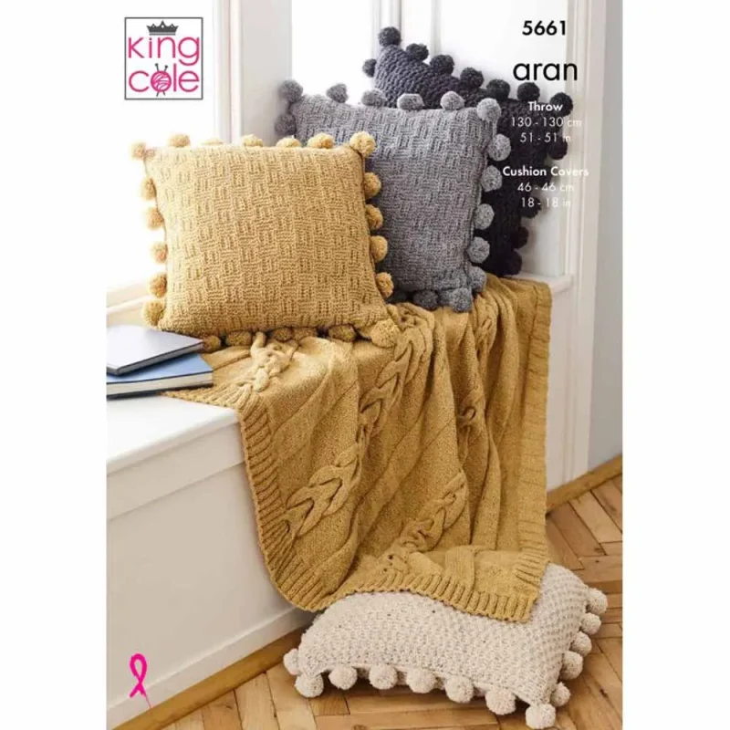 forest aran king cole throw cushion covers