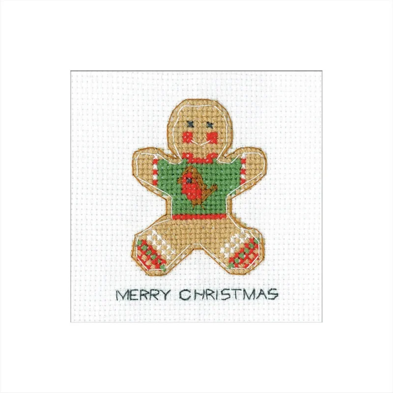 gingerbread christmas cross stitch kit heritage crafts