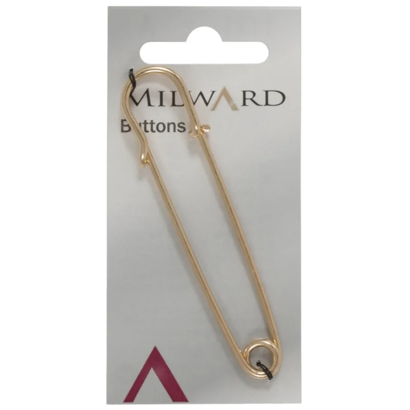 gold milward kilt pin 76mm carded metal