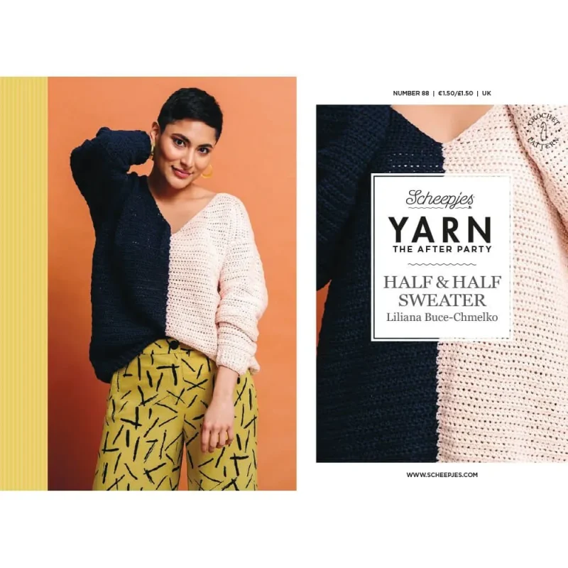 half half sweater yarn set by liliana buce chmelko