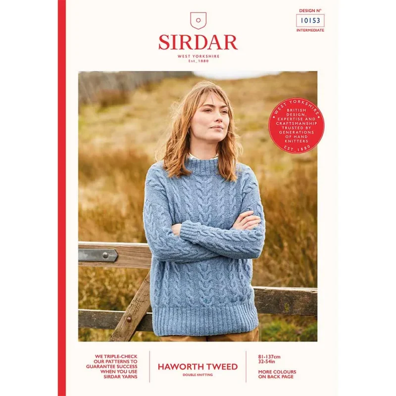 haworth tweed digital sweater pattern sirdar 10153