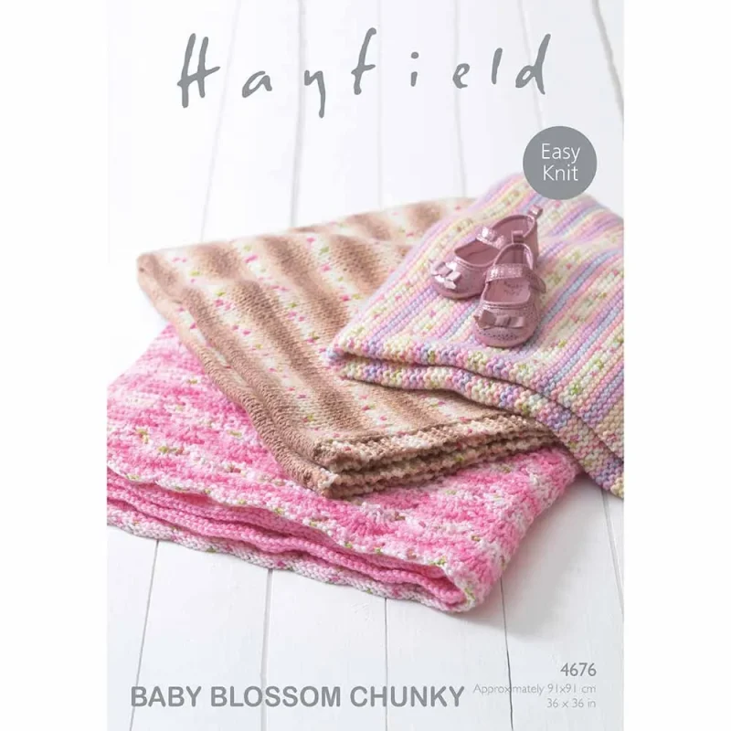 hayfield baby blossom chunky blanket digital pattern