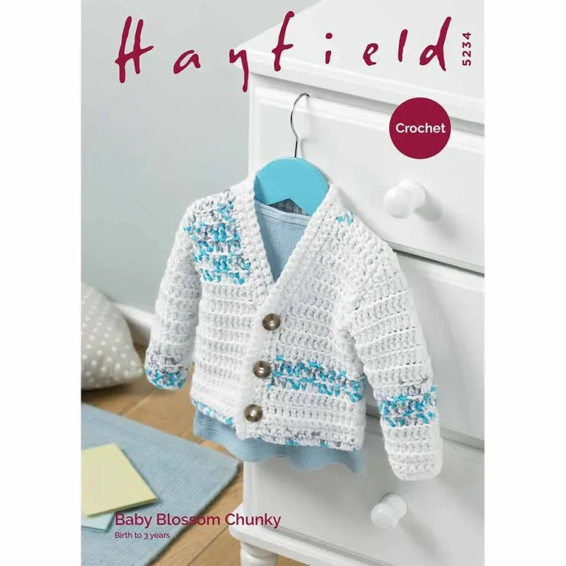 hayfield baby blossom chunky cardigan pattern digital download