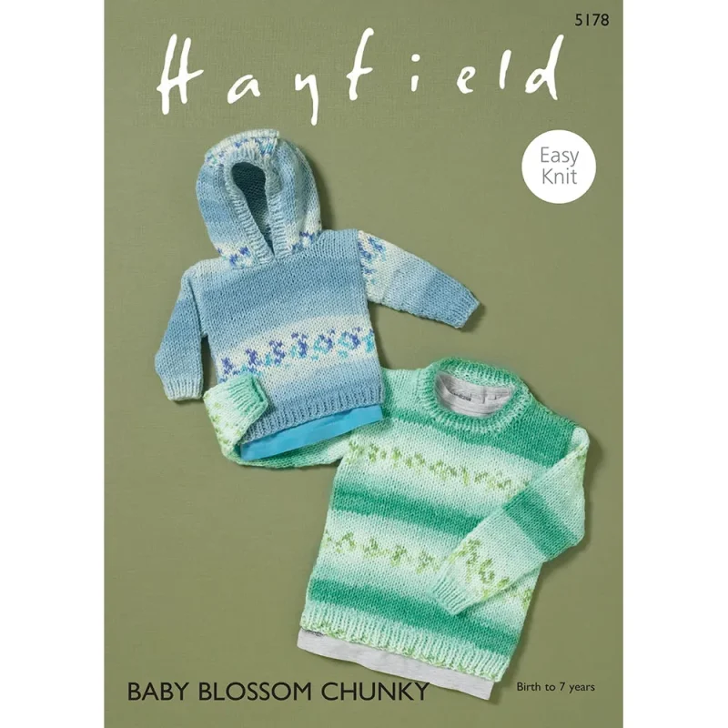 hayfield baby blossom chunky sweaters digital pattern