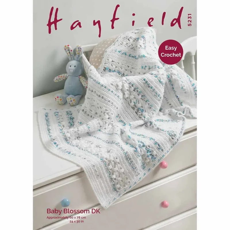 hayfield baby blossom dk baby blanket