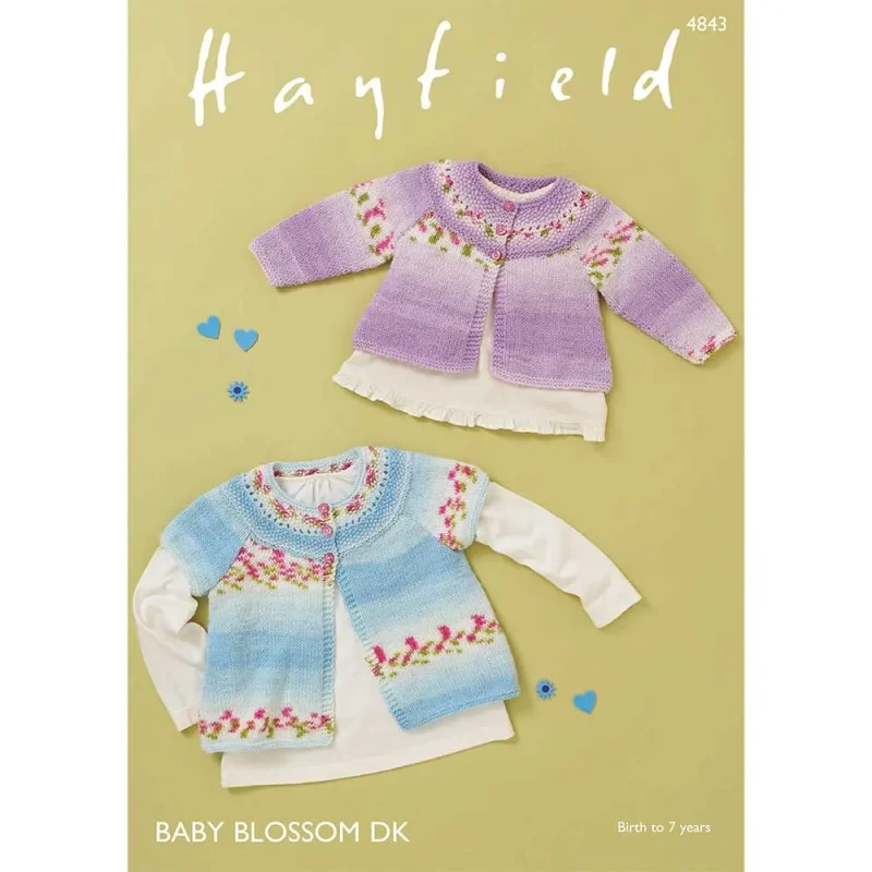 hayfield baby blossom dk cardigans