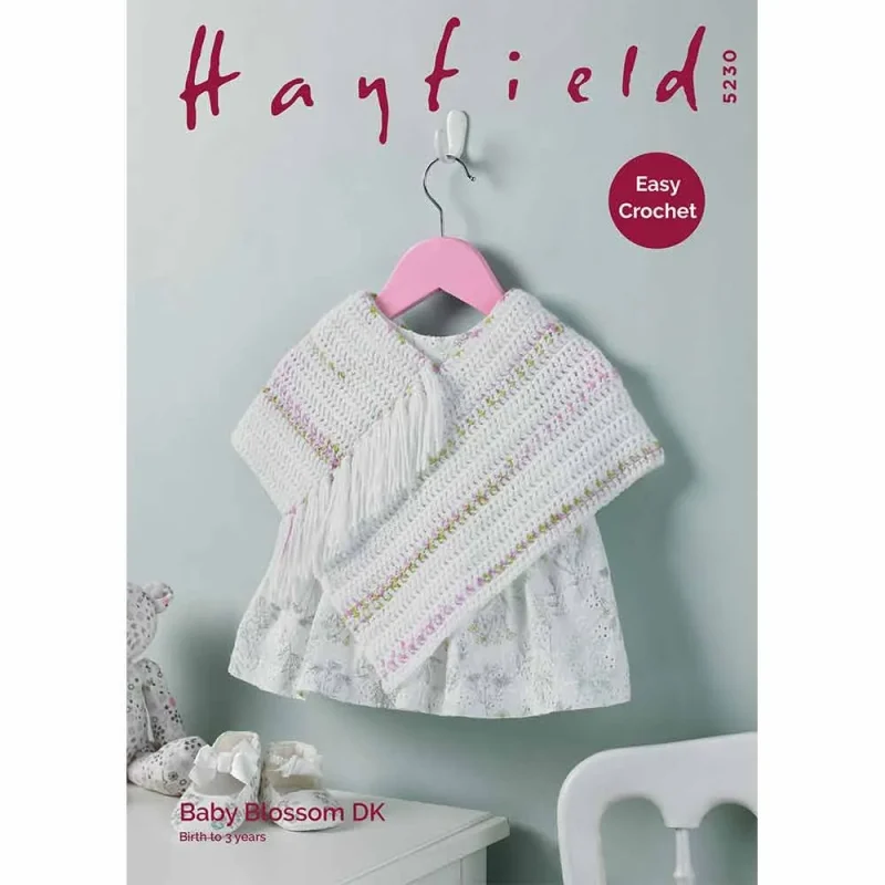 hayfield baby blossom dk digital poncho pattern