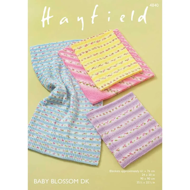 hayfield baby blossom dk knitting blankets