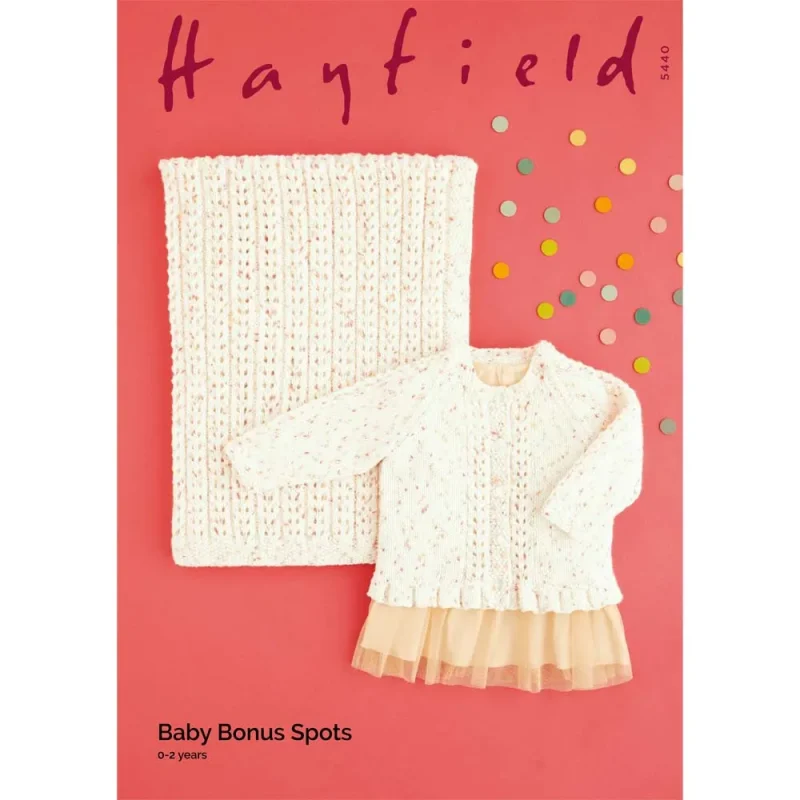 hayfield baby bonus spots dk cardigan and blanket set