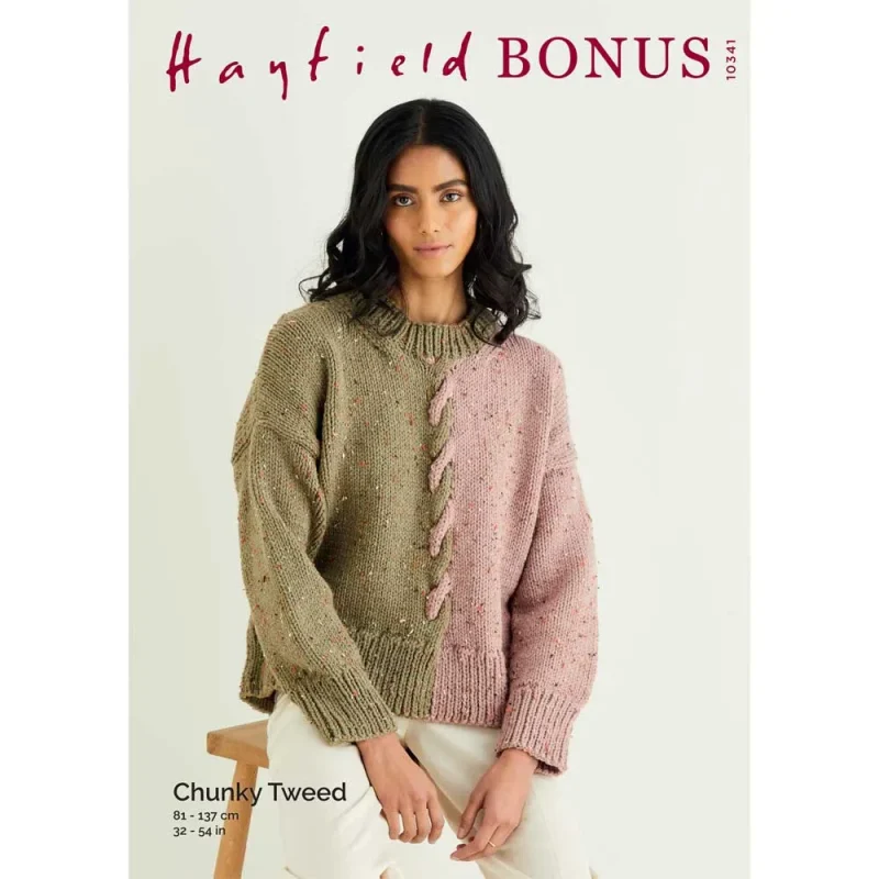 hayfield bonus chunky tweed sweater