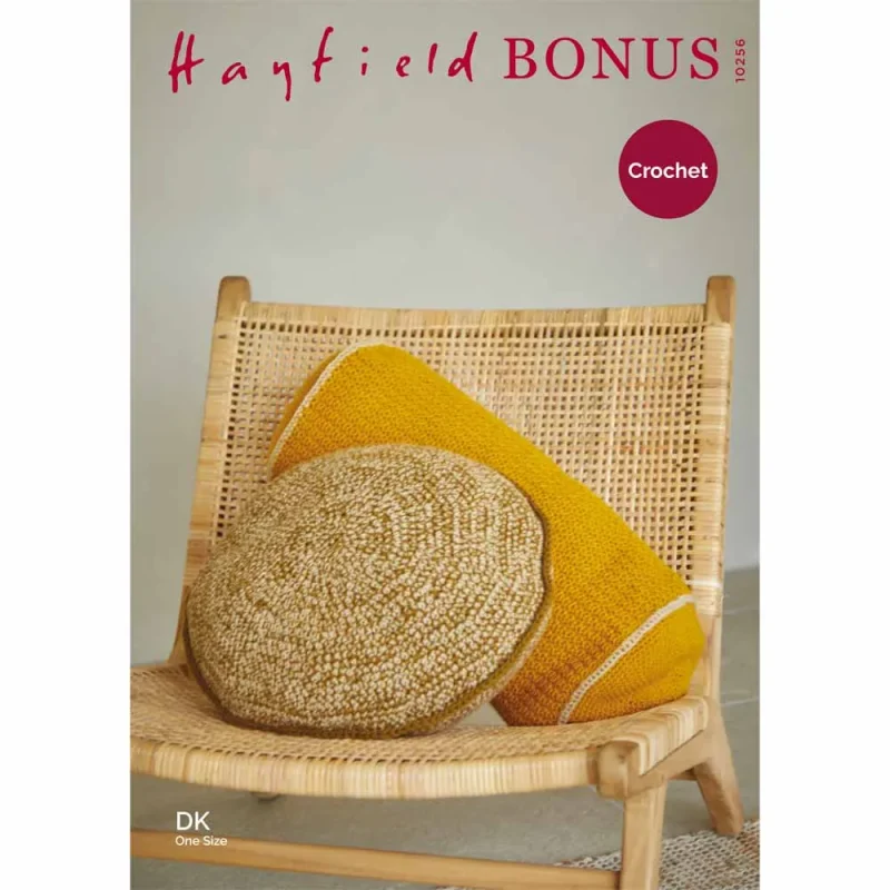 hayfield bonus dk cushion kit digital pattern 10256