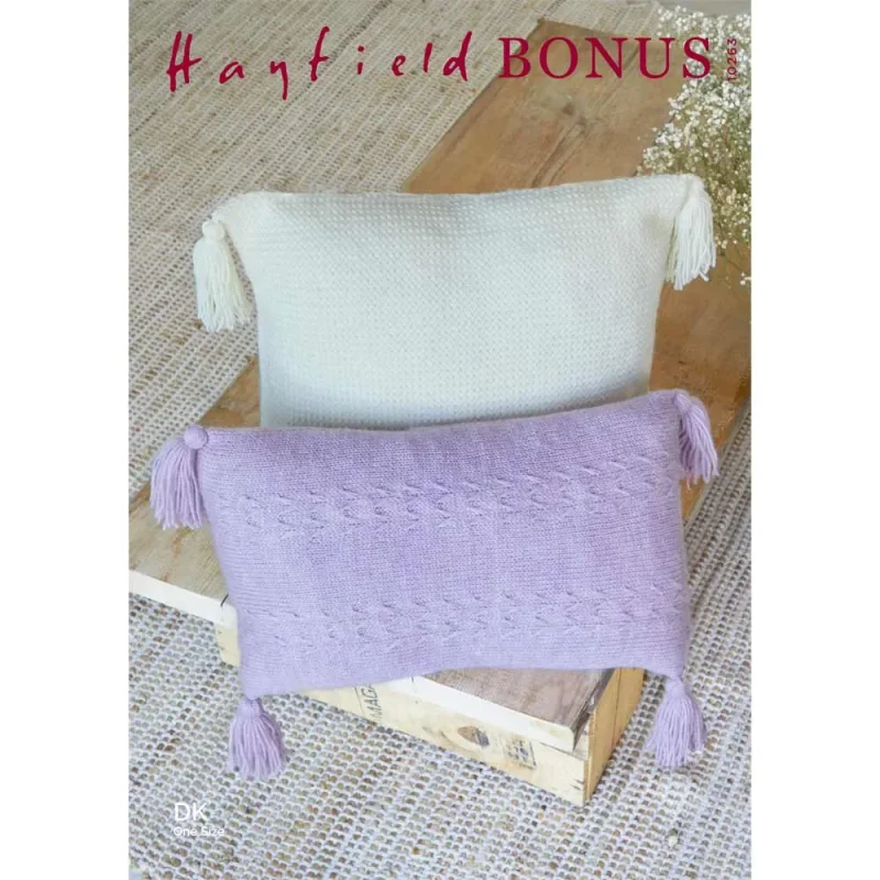 hayfield bonus dk cushions digital pattern 10263