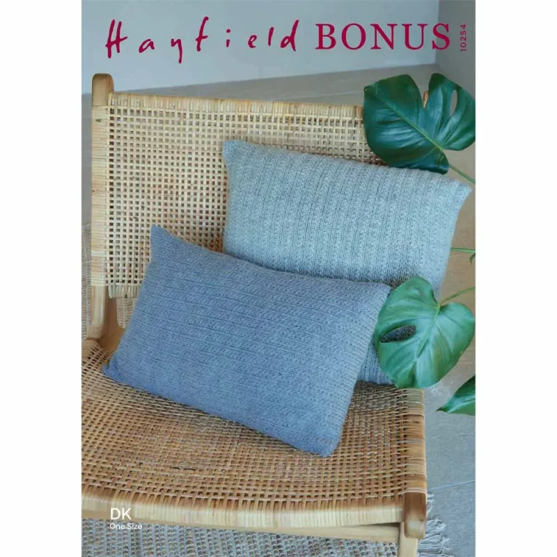 hayfield bonus dk digital cushion covers pattern 10254