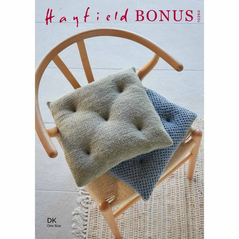 hayfield bonus dk seat pads digital pattern 10260