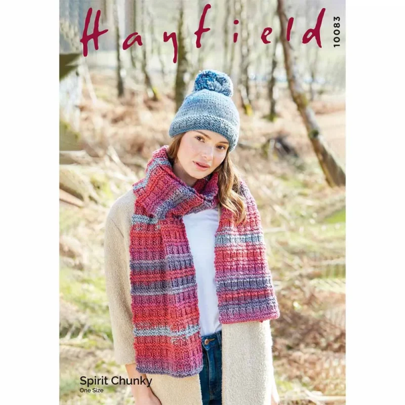 hayfield chunky scarf and hat set