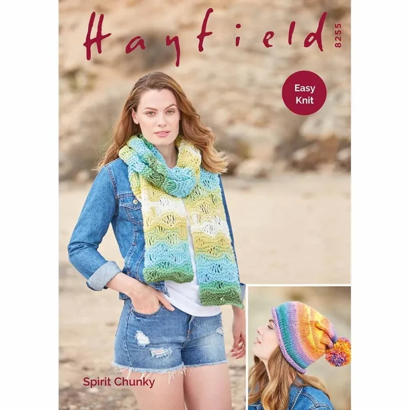 hayfield spirit chunky hat scarf set