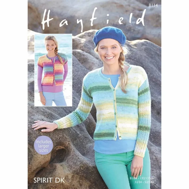 hayfield spirit dk knitted cardigans